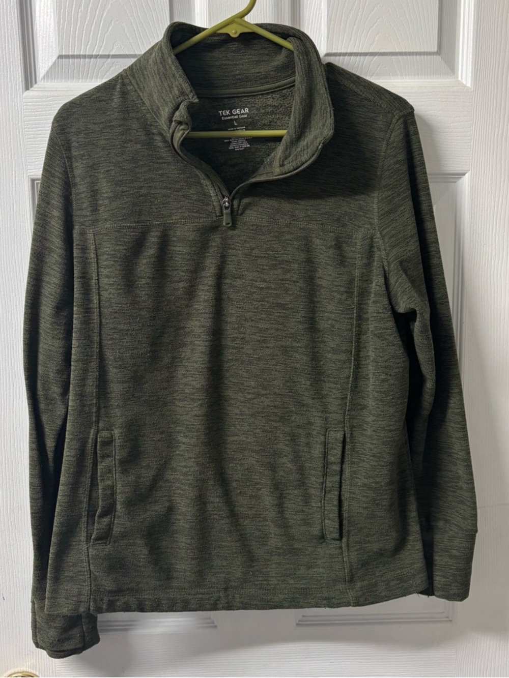 Tek Gear Bundle of 2 Purple and Olive Quarter-Zip Hoodies Women’s Size Large - Picture 2 of 7